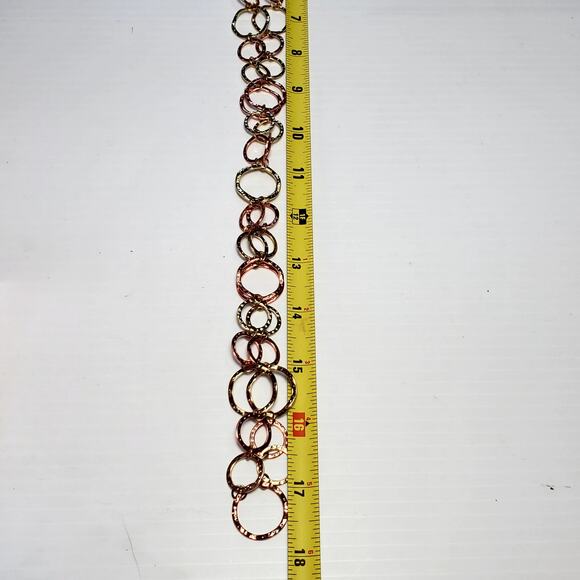 Copper Gold Tone Long Necklace Garold C Miller Fashion Jewelry 34" - Picture 5 of 5